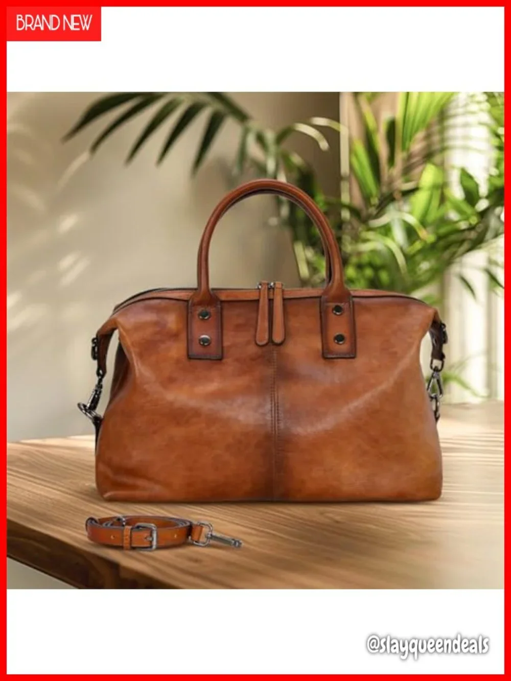 Leather Satchel Shoulder Bag Hobo Tote